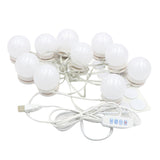 Maxbell 10x Hollywood Style LED Vanity Lights Dimmable Makeup Mirror Light Bulbs Kit 3 Colors