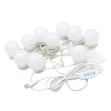 Maxbell 10x Hollywood Style LED Vanity Lights Dimmable Makeup Mirror Light Bulbs Kit 3 Colors