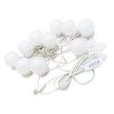 Maxbell 10x Hollywood Style LED Vanity Lights Dimmable Makeup Mirror Light Bulbs Kit 3 Colors