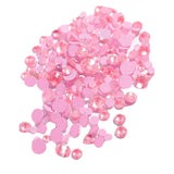 Maxbell 350x Fluorescent Flatback Sparkling Nail Rhinestones 3D Tips Decor Beads Pink