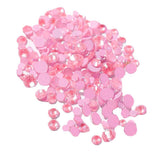 Maxbell 350x Fluorescent Flatback Sparkling Nail Rhinestones 3D Tips Decor Beads Pink