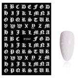 5Pcs Letter Alphabet DIY Nail Art Stickers Tips Decoration Decals Stencils