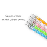 Maxbell Nail Dryer Leg Light Polisher Painting Brushes Dotting Pen Rhinestones Set