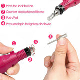Maxbell Nail Dryer Leg Light Polisher Painting Brushes Dotting Pen Rhinestones Set