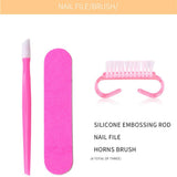 Maxbell Nail Dryer Leg Light Polisher Painting Brushes Dotting Pen Rhinestones Set