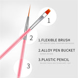 Maxbell Nail Dryer Leg Light Polisher Painting Brushes Dotting Pen Rhinestones Set