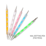 Maxbell Nail Dryer Leg Light Polisher Painting Brushes Dotting Pen Rhinestones Set