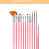Maxbell Nail Dryer Leg Light Polisher Painting Brushes Dotting Pen Rhinestones Set