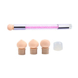 Maxbell Nail Art Sponge Stamper Brush Paint Dotting Gradient Blooming UV Gel Pen Pink