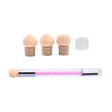 Maxbell Nail Art Sponge Stamper Brush Paint Dotting Gradient Blooming UV Gel Pen Pink