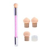 Maxbell Nail Art Sponge Stamper Brush Paint Dotting Gradient Blooming UV Gel Pen Pink