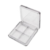 4 Grid Clear Makeup Eyeshadow Palette Blush Lipstick Powder DIY Case Pallet