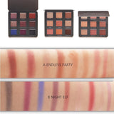 Maxbell 9 Colors Eyeshadow Palette Beauty Makeup Glitter & Matte Eye Shadows Kits 01