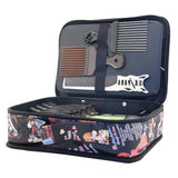 Maxbell PU Leather Hair Styling Tools Bag Makeup Train Case Barber Travel Organizer