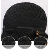 Maxbell Fashion Women Dark Brown Human Hair Wigs Short Natural Straight Full Wig 10"