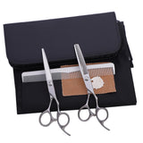 Maxbell 6" Stainless Steel Barber Cutting Thinning Texturizing Scissors Comb Set Silver 01