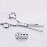 Maxbell 6" Stainless Steel Barber Cutting Thinning Texturizing Scissors Comb Set Silver 01