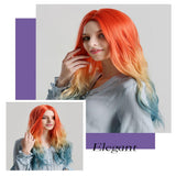 Maxbell 26" Sexy Long Curly Loose Body Wave Women Center Parting Cosplay Anime Wig