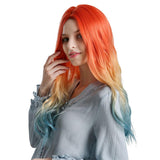 Maxbell 26" Sexy Long Curly Loose Body Wave Women Center Parting Cosplay Anime Wig