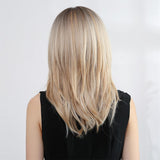 Maxbell 20'' Medium Straight Synthetic Side Part Wigs Women Cosplay Layered Full Wig