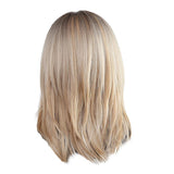 Maxbell 20'' Medium Straight Synthetic Side Part Wigs Women Cosplay Layered Full Wig