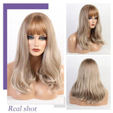 Maxbell 20'' Women Medium Wavy Synthetic Wigs for Fancy Dress Cosplay Party Daily 02