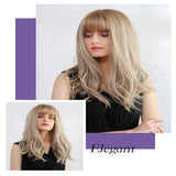 Maxbell 20'' Women Medium Wavy Synthetic Wigs for Fancy Dress Cosplay Party Daily 02