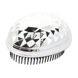 Maxbell Soft Pins Wet Dry Detangling Hairbrush Anti-static Comb for Women Silver