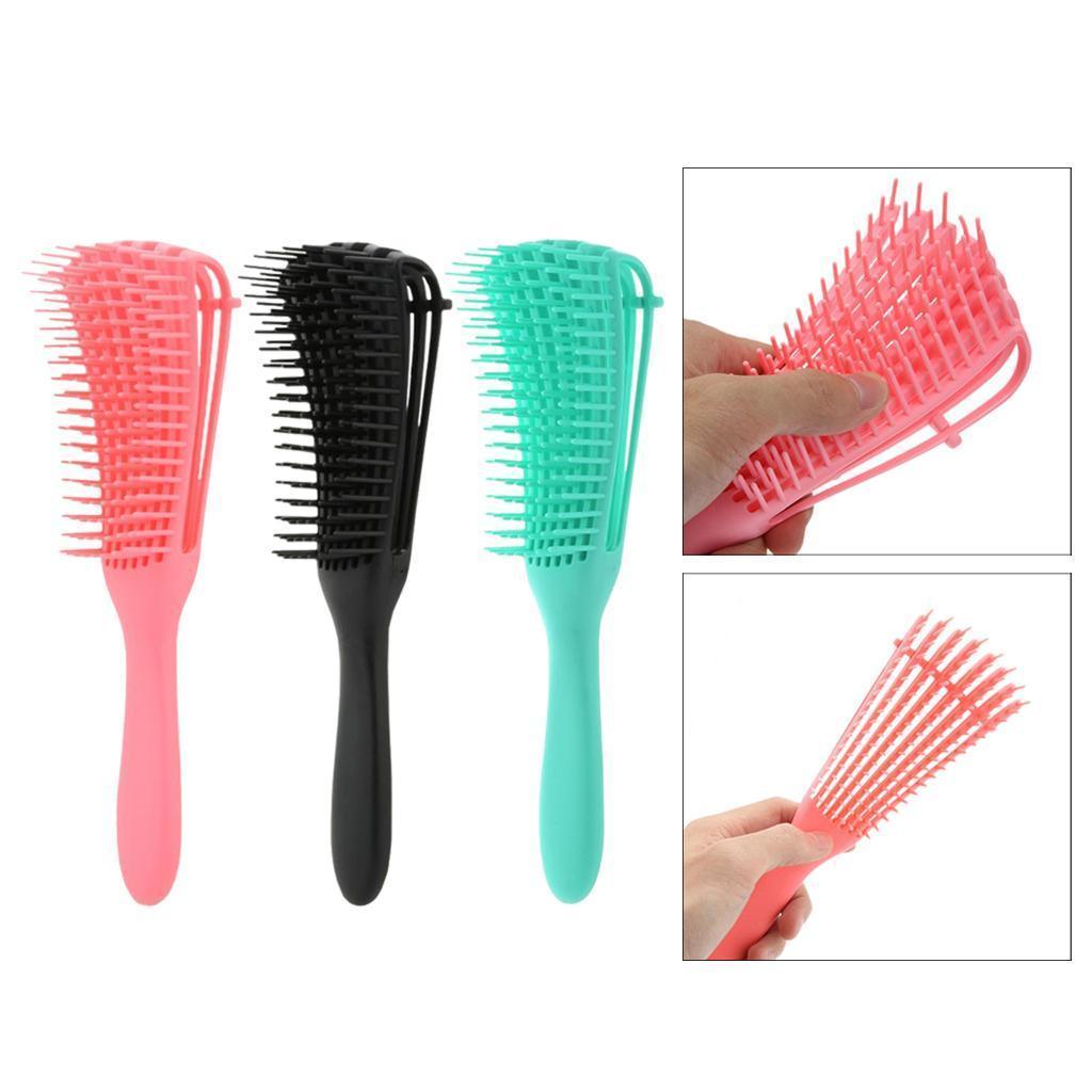 Maxbell PVC Antistatic Detangling Hairbrush Comb for Long Thick Curly Hair Pink - Aladdin Shoppers