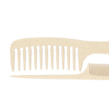 Maxbell Barber Hairdressing Comb Wide Tooth Detangling Rat Tail Sectioning Comb Yellow