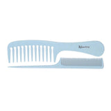 Maxbell Barber Hairdressing Comb Wide Tooth Detangling Rat Tail Sectioning Comb Blue