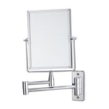 Square Wall Mount 1X/2X Magnified Double Sided Makeup Shaving Vanity Mirror