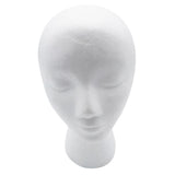 Maxbell Lightweight Foam Mannequin Head Model Hat Wig Glasses Display Stand White 01