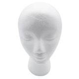 Maxbell Lightweight Foam Mannequin Head Model Hat Wig Glasses Display Stand White 01