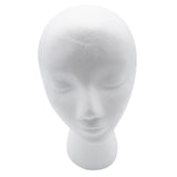 Maxbell Lightweight Foam Mannequin Head Model Hat Wig Glasses Display Stand White 01