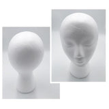Maxbell Lightweight Foam Mannequin Head Model Hat Wig Glasses Display Stand White 01