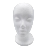 Maxbell Lightweight Foam Mannequin Head Model Hat Wig Glasses Display Stand White 02