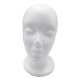 Maxbell Lightweight Foam Mannequin Head Model Hat Wig Glasses Display Stand White 02