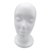 Maxbell Lightweight Foam Mannequin Head Model Hat Wig Glasses Display Stand White 02