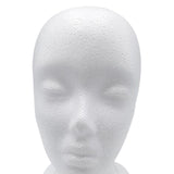 Maxbell Lightweight Foam Mannequin Head Model Hat Wig Glasses Display Stand White 02