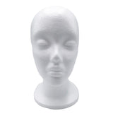 Lightweight Foam Mannequin Head Model Hat Wig Glasses Display Stand White 03