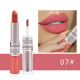 Maxbell Waterproof Matte Velvet Lipstick 2-in-1 Long Wearing Lip Gloss Lip Stick 7