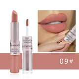 Maxbell Waterproof Matte Velvet Lipstick 2-in-1 Long Wearing Lip Gloss Lip Stick 9