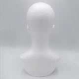 Maxbell Lightweight Foam Male Mannequin Head Hat Wig Glasses Display Stand White 01