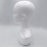 Maxbell Lightweight Foam Male Mannequin Head Hat Wig Glasses Display Stand White 01