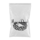 Maxbell Faux Pearls Knotted Hair Hoop Women Pretty Velvet Hairband Headband Black