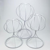 Maxbell Balloon Shape Tabletop Decorative Metal Wig Hat Caps Holder Display Stand 32cm