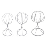 Maxbell Balloon Shape Tabletop Decorative Metal Wig Hat Caps Holder Display Stand 32cm