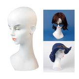 20'' Fiberglass Female Wig Mannequin Hat Hairband Glasses Display Head White