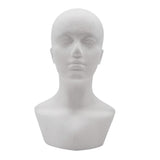 Male Foam Mannequin Head Hat Cap Wig Display Stand Manikin Model 21'' White